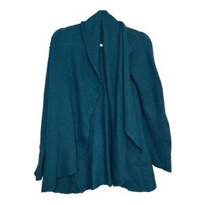 Wooden Ships Mohair Draped Neck Sweater Size M/ L Teal Long Sleeve Lightweight.
